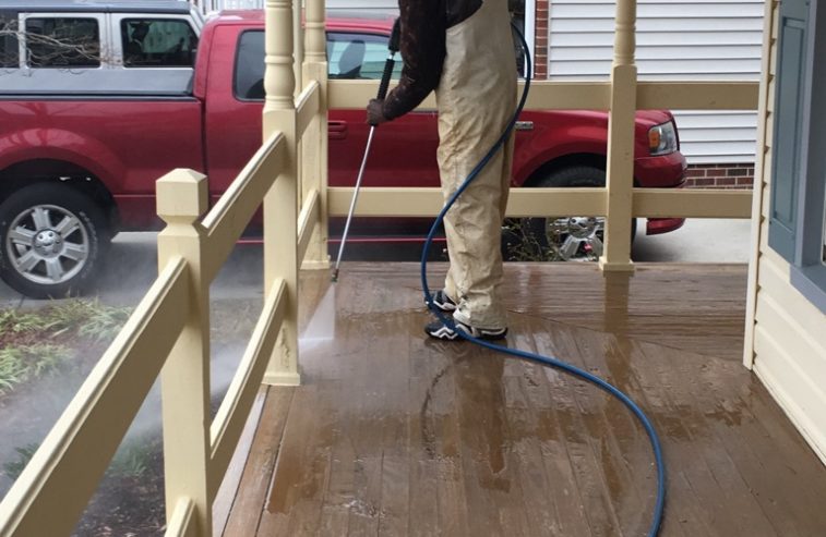 Cleaning up Front Porch & Railing