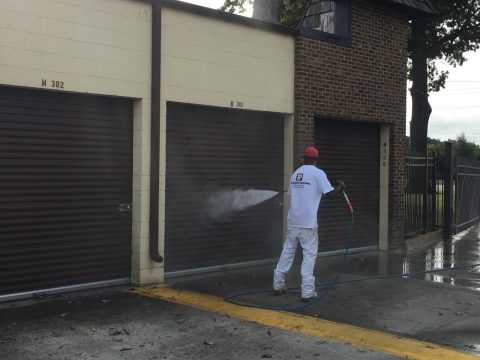 Pressure Washing Garage Doors