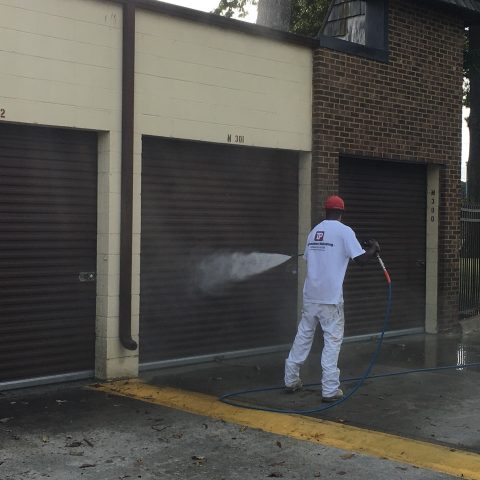 Pressure Washing Garage Doors