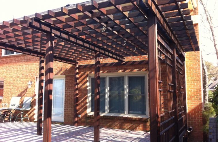 Staining a Pergola